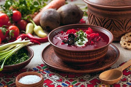 Борщ со сметаной