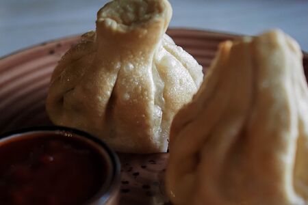 Жареные хинкали со свининой и говядиной