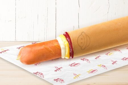 Французский хот-дог с охотничьей колбаской