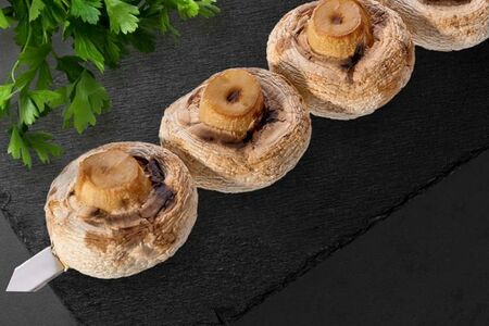 Грибы на мангале