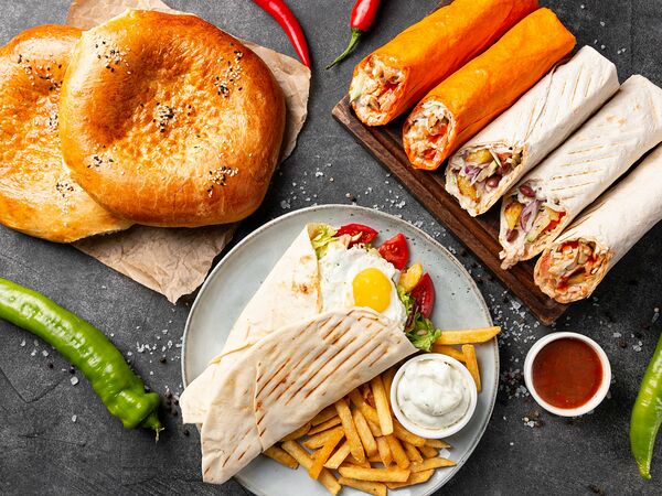 Шаурма и лепёшка