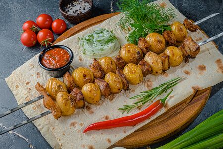 Картофель с курдюком