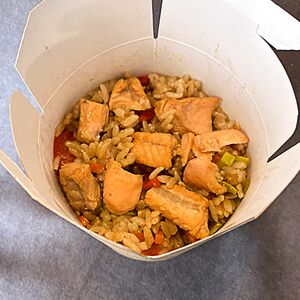 Рис с лососем