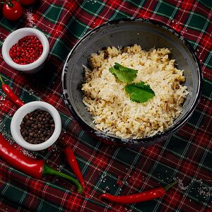 Сливочный булгур с пармезаном