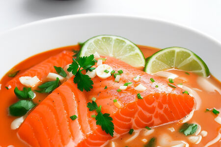 Том ям с лососем