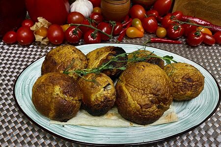 Шампиньоны на мангале