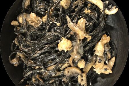 Паста с курицей и грибами