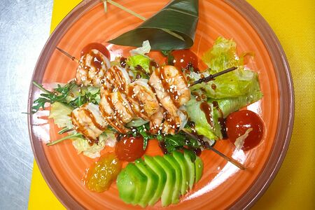 Креветки гриль