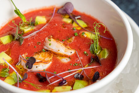 Гаспачо с креветкой