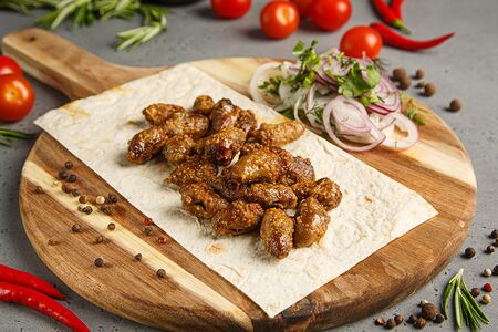 Шашлык из куриных сердечек