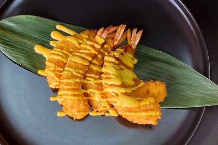 Креветки манго-чили