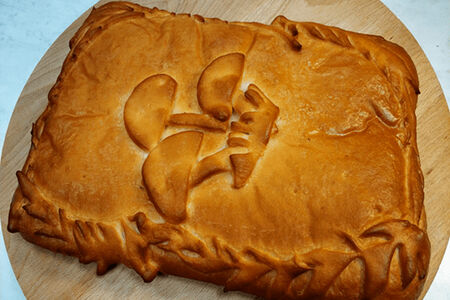 Пирог с грибами и картошкой