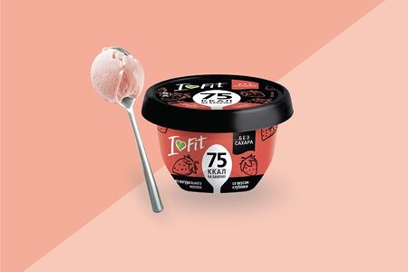 Мороженое I Love Fit клубничное