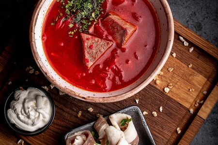 Борщ с говядиной Советский