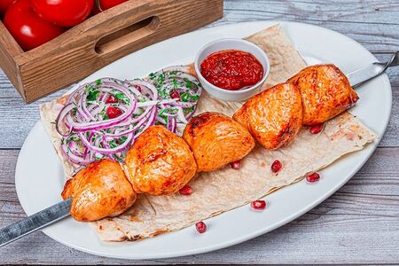 Шашлык из куриной мякоти