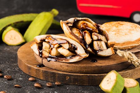 Закрытый сэндвич Банан и шоколад