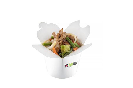 Удон со свининой с соусом терияки