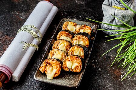 Кимпаб с кимчи и моцареллой