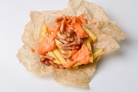 Картофель фри с грудинкой
