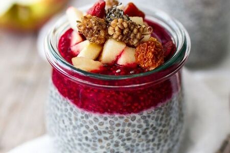 Чиа-пудинг с малиной Cha-cha-chia