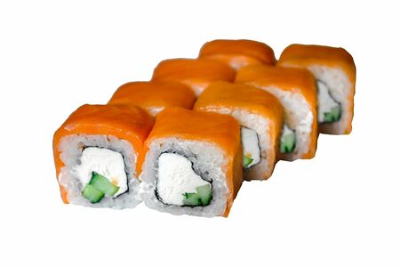 Ролл Филадельфия с копченым лососем