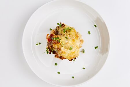 Шницель куриный с овощами