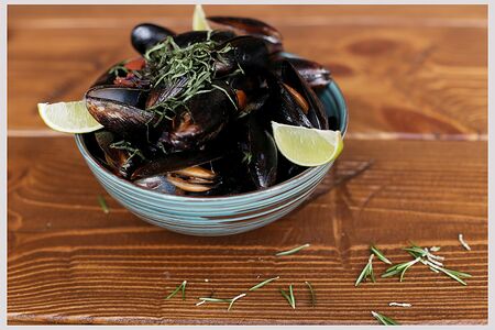 Мидии в сливочном соусе