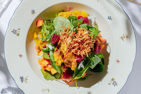 Салат с печенью птицы