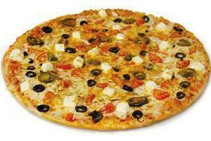 Пицца греческая на тонком тесте