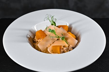 Птитим с грибами и тыквой