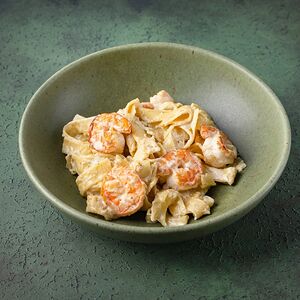 Паста тальятелле с креветками