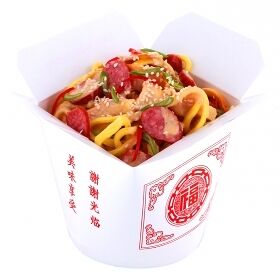 Вок с копченостями в соусе терияки