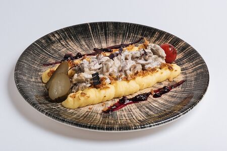 Бефстроганов с пюре