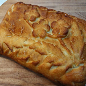 Пирог с ветчиной и сыром