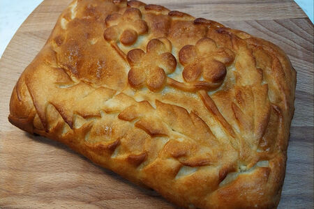 Пирог с ветчиной и сыром