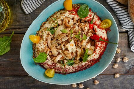 Хумус с шаурмой