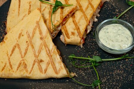 Кесадилья с куриным филе