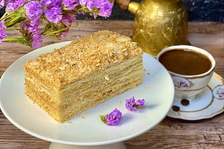 Торт Наполеон с заварным кремом