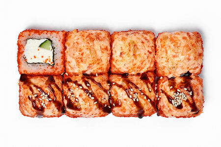 Запеченный ролл с лососем и креветкой Премиум