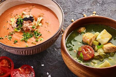 Гаспачо с крабом