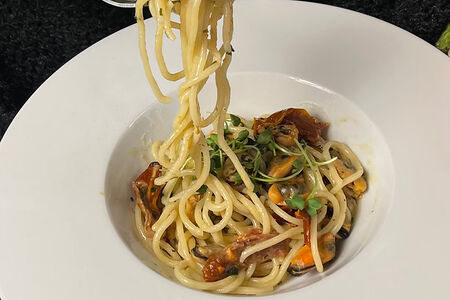 Паста с мидиями