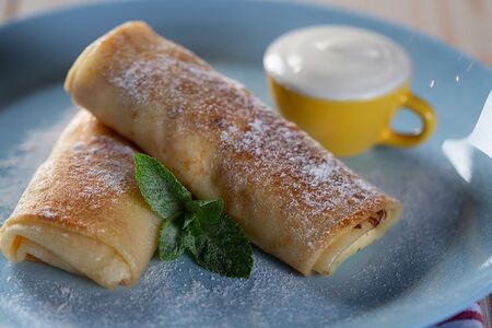 Блины с творогом