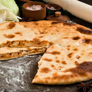 Пирог с капустой и грибами