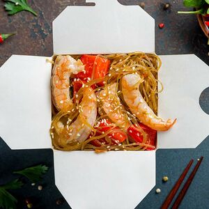 Фунчоза с креветками