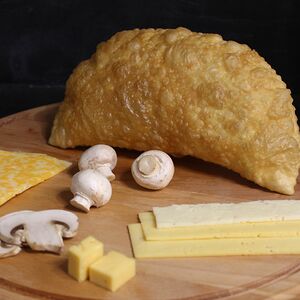 Чебурек с сыром и грибами