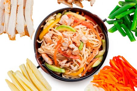 Удон с курицей