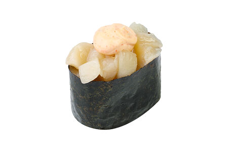 Острые суши с морским гребешком