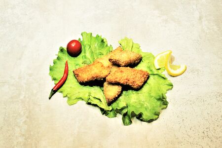 Ломтики лосося в темпуре