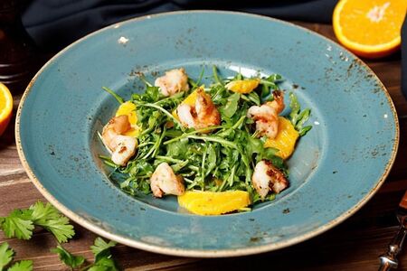 Руккола с креветками