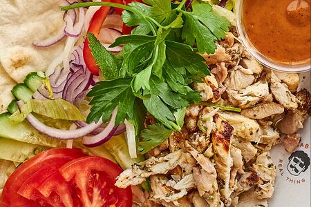 Донер с курицей открытый